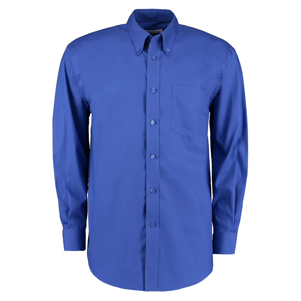 Kustom Kit KK105 Premium Long Sleeve Oxford Shirt - Royal - 15
