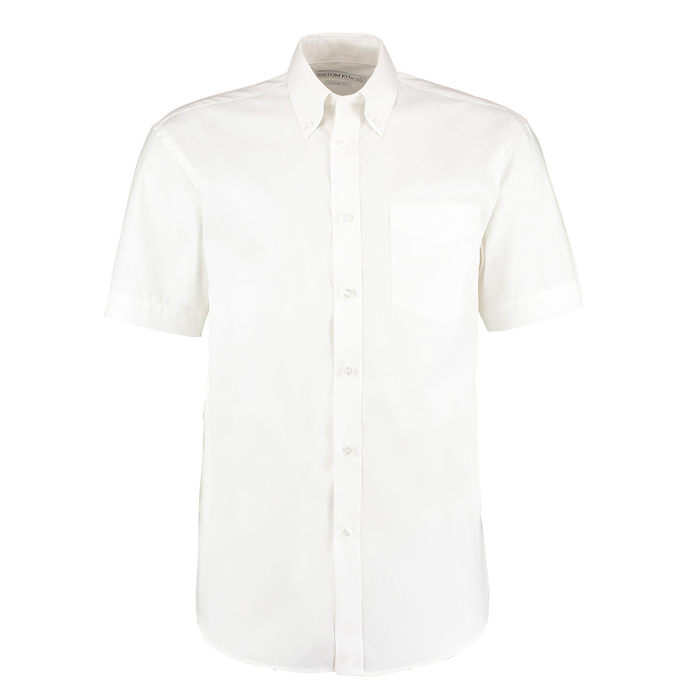 Kustom Kit KK109 Premium Short Sleeve Oxford Shirt - White - 19