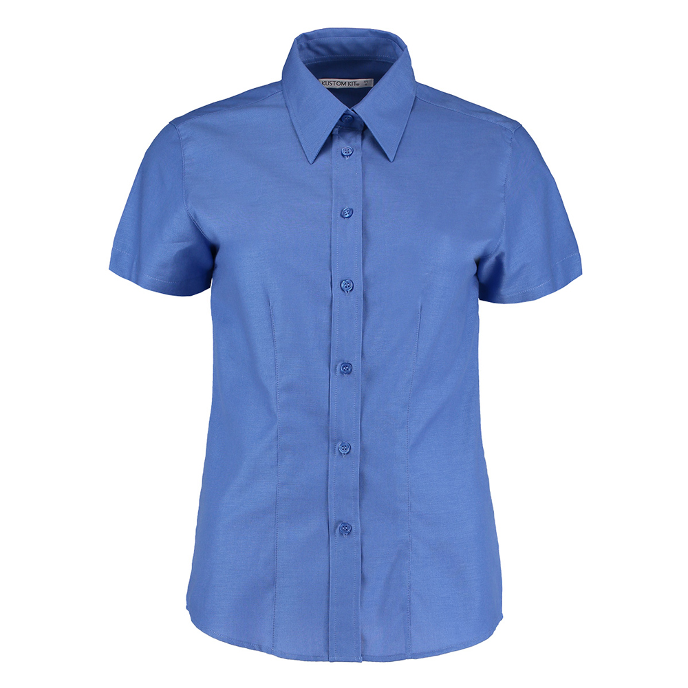 Kustom Kit Women's KK360 Short Sleeve Oxford Blouse - Italian Blue - 20