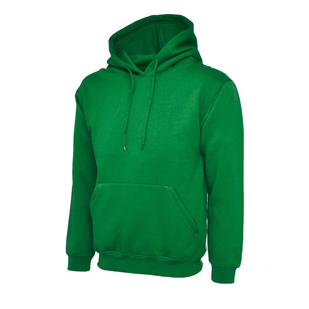 Uneek UC502 Classic Hooded Sweatshirt - Kelly Green - Medium