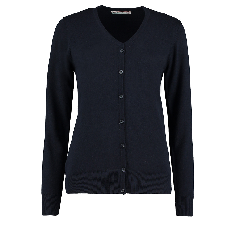 Kustom Kit KK354 Women's Arundel V-Neck Cardigan - Navy - 12