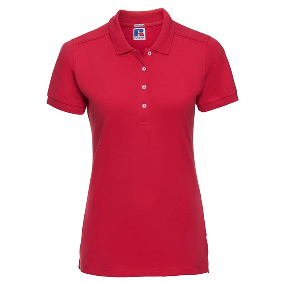 Russell Women's J566F Slim Fit Stretch Poloshirt - Classic Red - 14