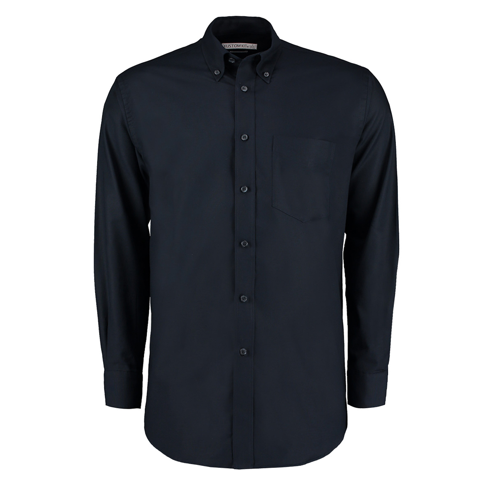 Kustom Kit KK351 Long Sleeve Oxford Shirt - French Navy - 23