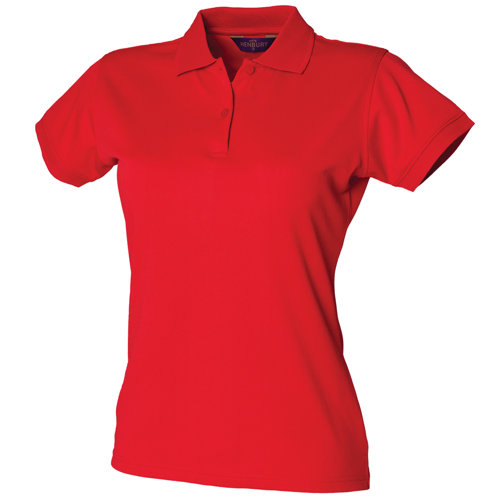 Henbury Women's HB476 Coolplus® Poloshirt - Classic Red - 8