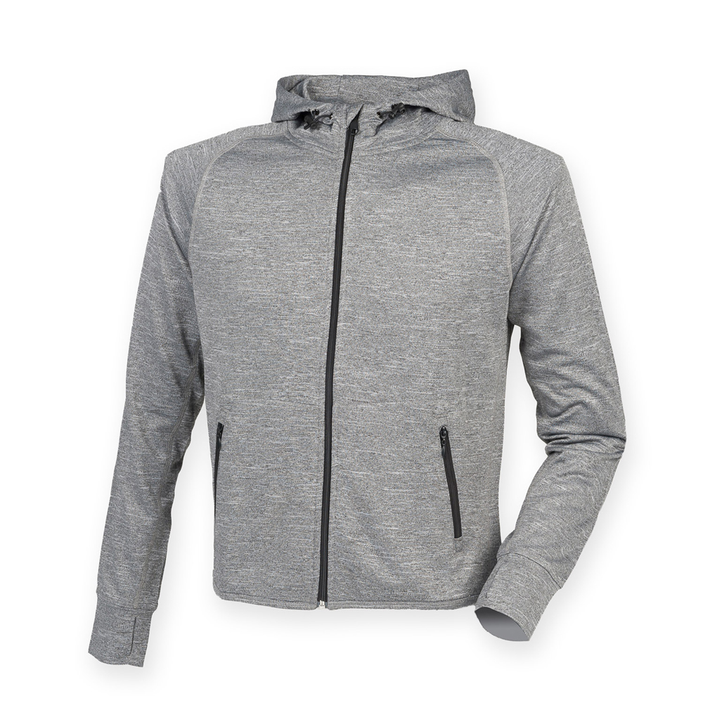 Tombo TL550 Running Hoodie - Grey Marl - Large