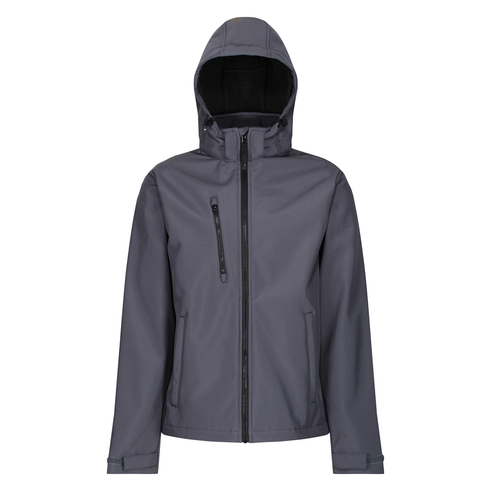 Regatta TRA701 Venturer Hooded Softshell Jacket - Seal Grey - Small