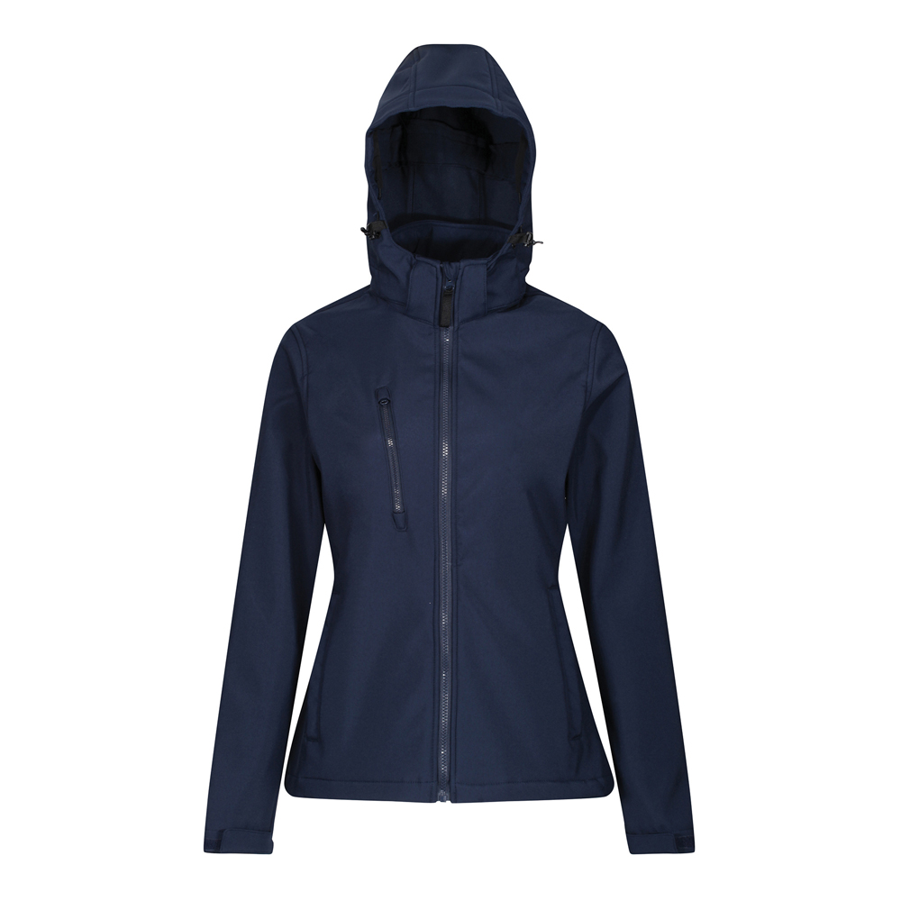 Regatta TRA702 Venturer Women's Hooded Softshell Jacket - Navy - 12