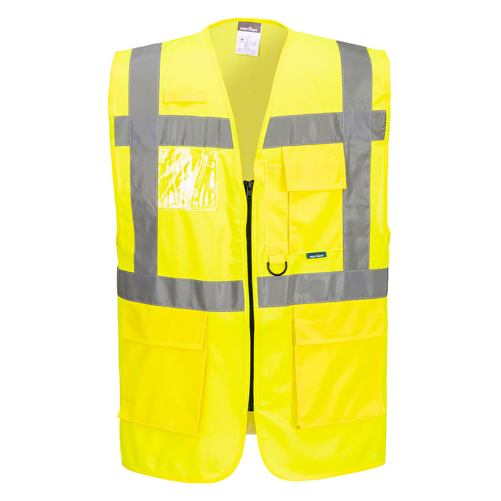 Portwest S476 Berlin Hi-Vis Executive Vest - Hi Viz Yellow - Small