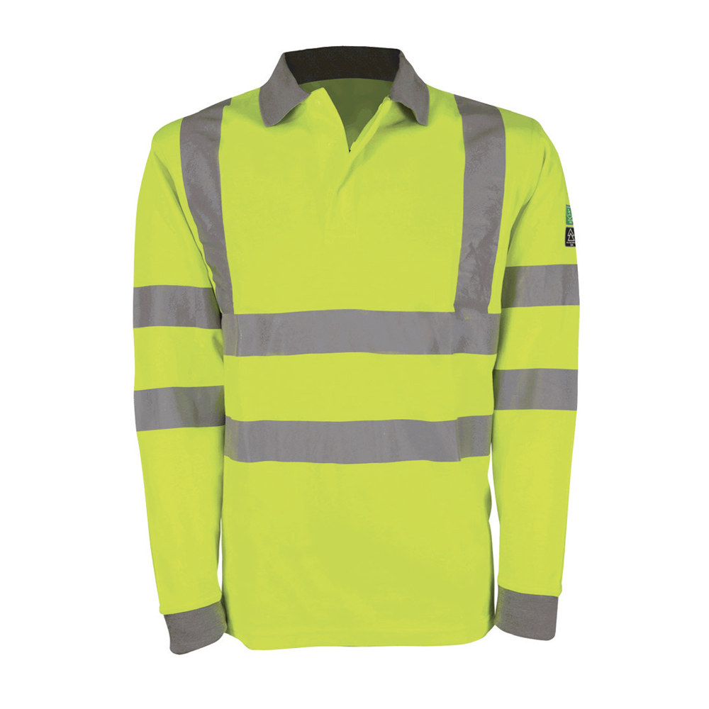 Hydra- Flame Hertz FR ARC Poloshirt - Hi Viz Yellow - Small
