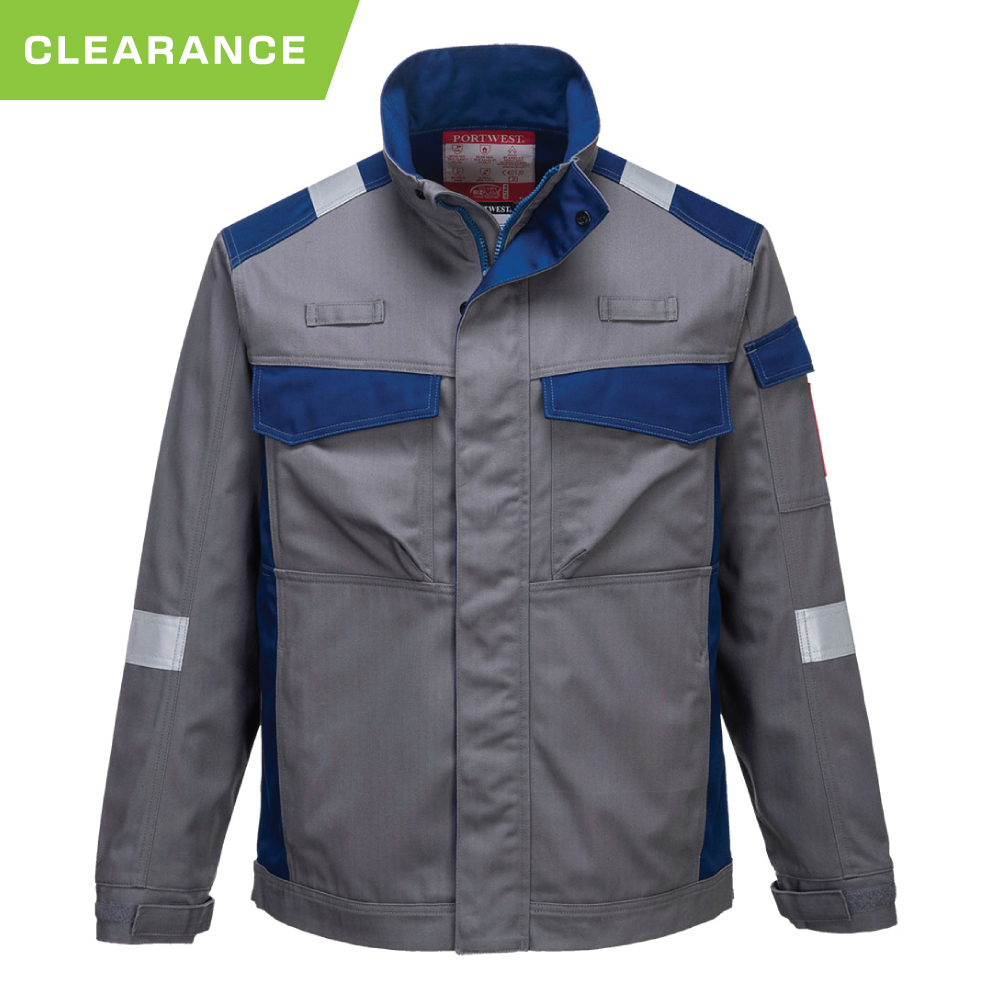 Portwest FR08 Bizflame Industry Two Tone FR Jacket Grey - XL